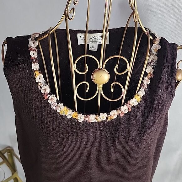 St. John Vintage Chocolate Brown by Sweater Jacket Coat Blazer Old Money - Picture 11 of 16